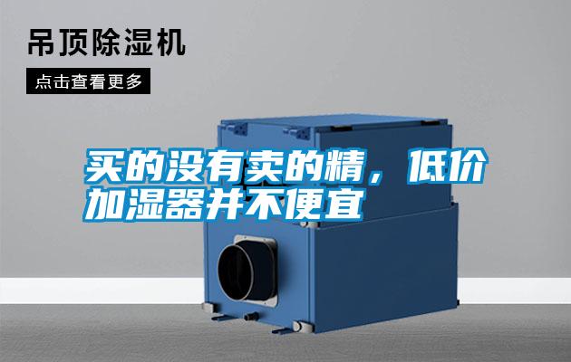 买的没有卖的精，低价加湿器并不便宜