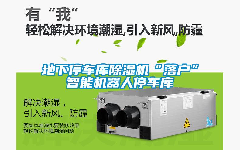 地下停车库粉色视频免费在线观看“落户”智能机器人停车库