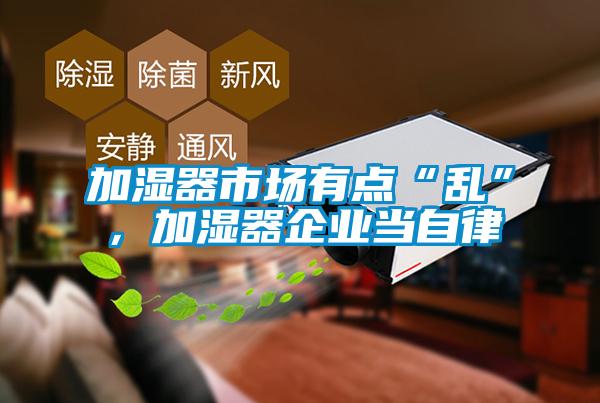 加湿器市场有点“乱”，加湿器企业当自律