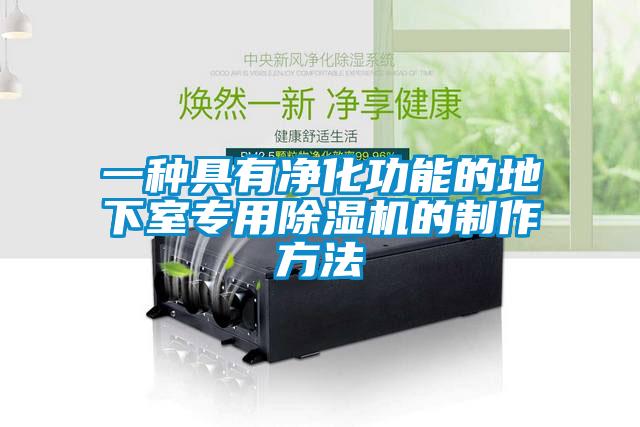 一种具有净化功能的地下室专用粉色视频免费在线观看的制作方法