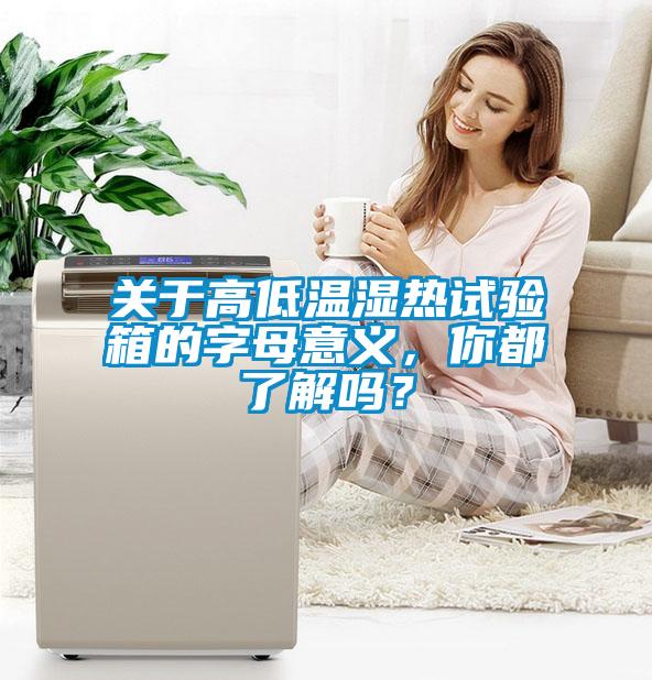 关于高低温湿热试验箱的字母意义，你都了解吗？
