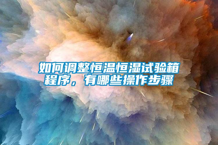 如何调整恒温恒湿试验箱程序，有哪些操作步骤