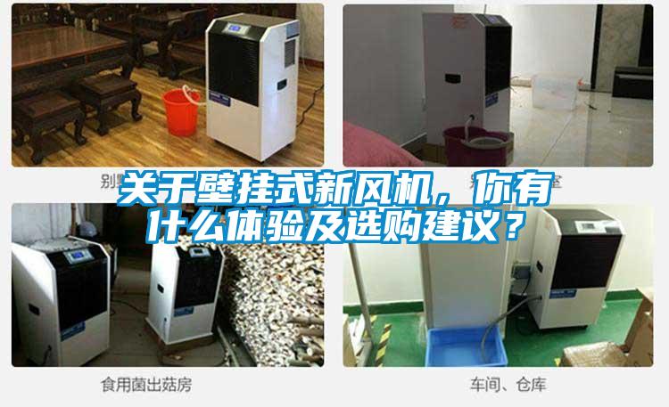 关于壁挂式新风机，你有什么体验及选购建议？