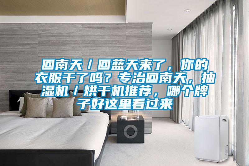 回南天／回蓝天来了，你的衣服干了吗？专治回南天，抽湿机／烘干机推荐，哪个牌子好这里看过来
