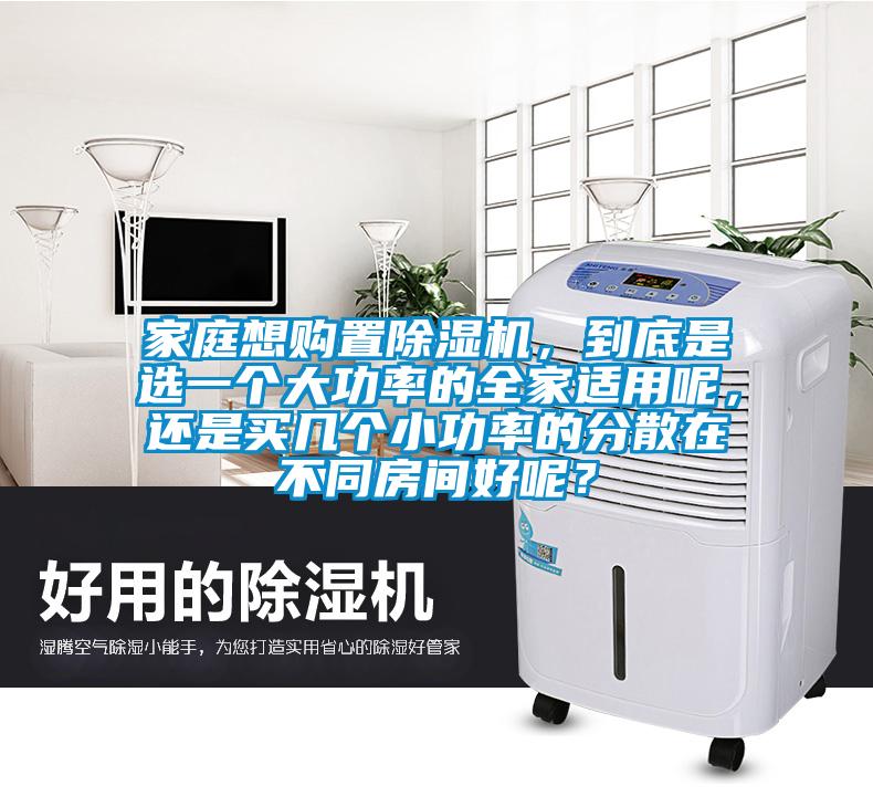 家庭想购置粉色视频免费在线观看，到底是选一个大功率的全家适用呢，还是买几个小功率的分散在不同房间好呢？