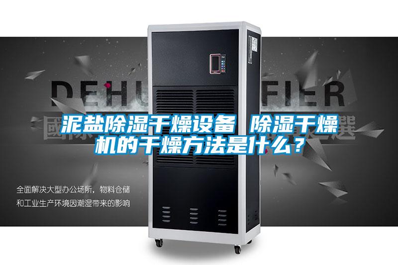 泥盐除湿干燥设备 除湿干燥机的干燥方法是什么？