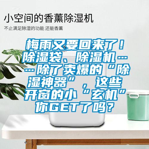梅雨又要回来了！除湿袋、粉色视频免费在线观看……除了卖爆的“除湿神器”，这些开窗的小“玄机”你GET了吗？