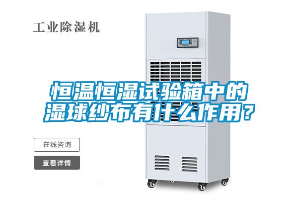 恒温恒湿试验箱中的湿球纱布有什么作用？