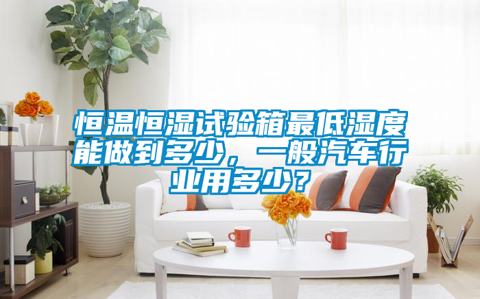恒温恒湿试验箱最低湿度能做到多少，一般汽车行业用多少？