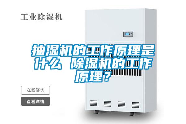 抽湿机的工作原理是什么 粉色视频免费在线观看的工作原理？